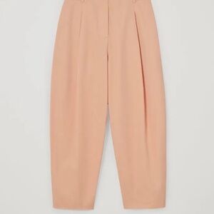 COS women rounded cotton trousers pandemic peach size 12